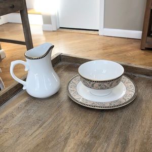 Dudson Fine China Teacup, Saucer and Creamer Set